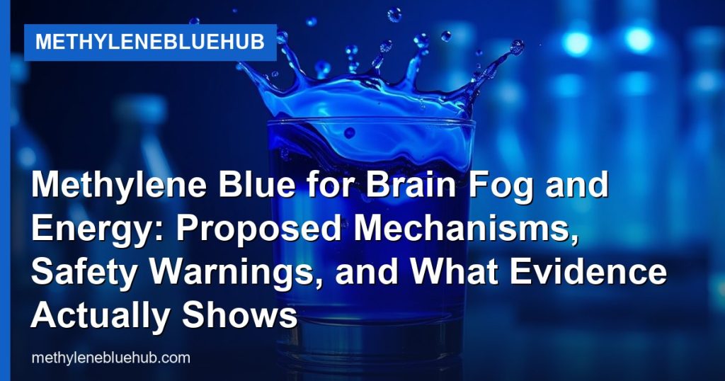 Methylene Blue for Brain Fog and Energy: Proposed Mechanisms, Safety Warnings, and What Evidence Actually Shows - MethyleneBlueHub