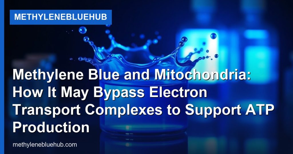 Methylene Blue and Mitochondria: How It May Bypass Electron Transport Complexes to Support ATP Production - MethyleneBlueHub