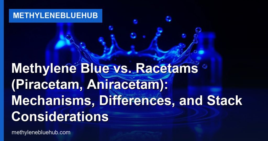 Methylene Blue vs. Racetams (Piracetam, Aniracetam): Mechanisms, Differences, and Stack Considerations - MethyleneBlueHub
