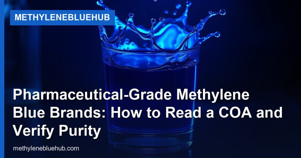 Pharmaceutical-Grade Methylene Blue Brands: How to Read a COA and Verify Purity - MethyleneBlueHub